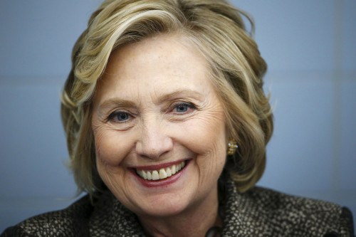 Former U.S. Secretary of State Hillary Clinton smiles as she attends the early childhood development initiative "talk to you baby" in Brooklyn, New York April 1, 2015 . REUTERS/Eduardo Munoz